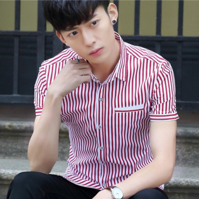 Áo Sơ Mi Nam Ngắn Tay Phối Kẻ Sọc Mẫu RF03 Thời Trang Cao Cấp PONIVA Chất Vải Mềm Mịn Chuẩn Shop