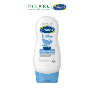 Sữa tắm cho bé Cetaphil Baby Moisturizing Bath & Wash 230ml dưỡng ẩm