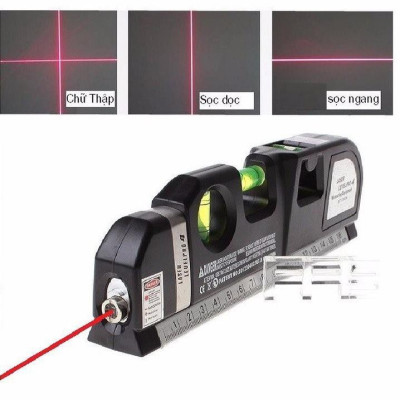 Thước Đo Đa Năng Laser, Máy Đo Khoảng Cách Bằng Laser Cầm Tay PRO 3 Hồng Ngoại 4in1 Độ Chính Xác Cao Cân Bằng Laser Đo Góc Cân Bằng Ngang, Dọc Dành Cho Xây Dựng Chuyên Nghiệp
