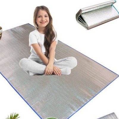 Chiếu Bạc Ngủ Trưa Văn Phòng, Tấm Thảm Trải Lót Bạc Gấp Gọn Cách Nhiệt Du Lịch 1mx2m