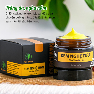 Combo chăm sóc cho mẹ Wonmom ( 1 Kem nghệ tươi 50g + 1 Hộp thảo mộc vệ sinh cho mẹ 10 túi/hộp)