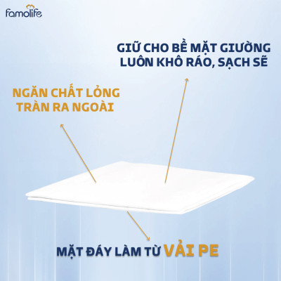 Miếng lót người già FAMOLIFE Cao Cấp mềm mại, thấm hút, chuẩn chất lượng Châu Âu