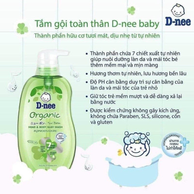 Dung Dịch Tắm Gội Toàn Thân Cho Bé Dưới 3 Tuổi D-nee Oganic - Tem phụ Công ty Đại Thịnh