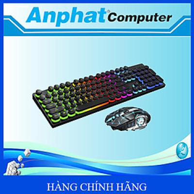 Bộ Phím Chuột Không Dây T-Wolf TF380 Led 7 Màu – Hàng Chính Hãng