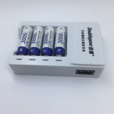 Bộ Sạc  Sạc Nhanh, Thông Minh K11 Hàng chính hãng Doublepow Tặng Kèm 4 Pin AA KTV3000