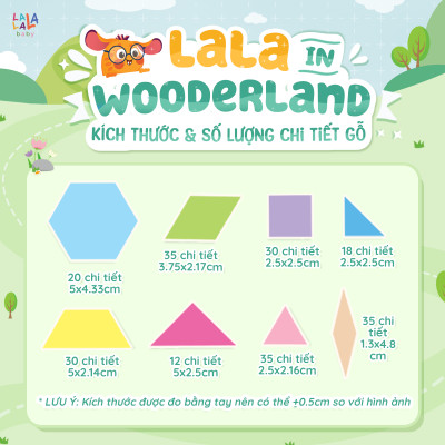 Đồ chơi xếp hình nam châm Lala Wooderland bằng gỗ cao cấp phát triển tư duy sáng tạo logic cho bé - Lalala baby