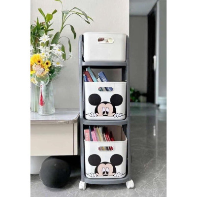 Kệ Đa Năng 3 Tầng Hình Chuột Mickey - Tiện Lợi, Gọn Gàng, Đẹp Mắt