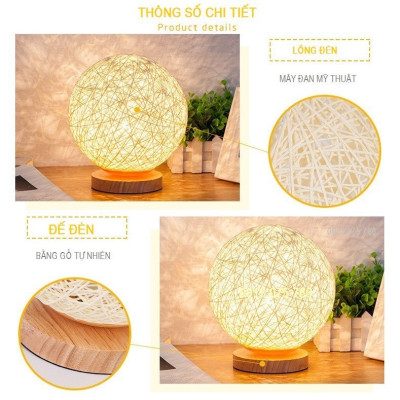 Đèn Bàn Đầu Giường Phòng Ngủ Bàn Đơn Giản- Hiện Đại- Cá Tính Đèn LED Ban Đêm Tiết Kiệm Năng Lượng.