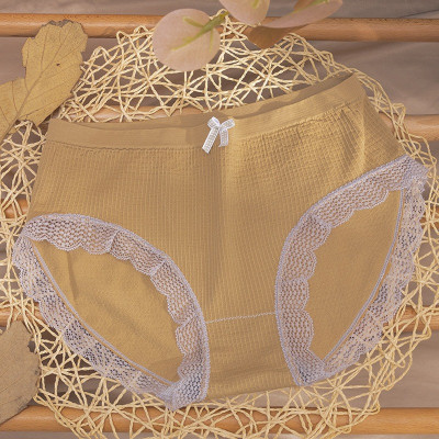 Combo 5 quần lót nữ cotton cạp đính nơ co giãn 4 chiều form to rộng 45 - 65kg - TADA