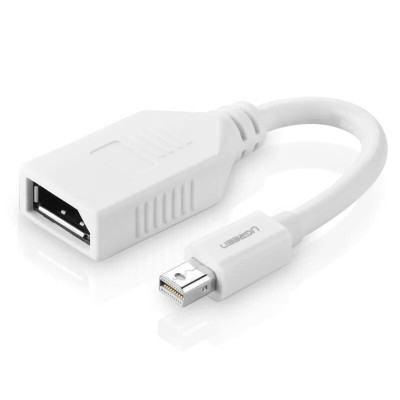 Ugreen UG1044510445TK 20CM màu Trắng Cáp chuyển đỗi Mini DP sang DisplayPort cao cấp - HÀNG CHÍNH HÃNG