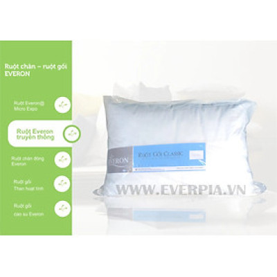 Ruột Gối EVERON Chính Hãng size  45x65cm , Ruột  Thấp Hút Chân Không, Mền Mại, Êm Ái