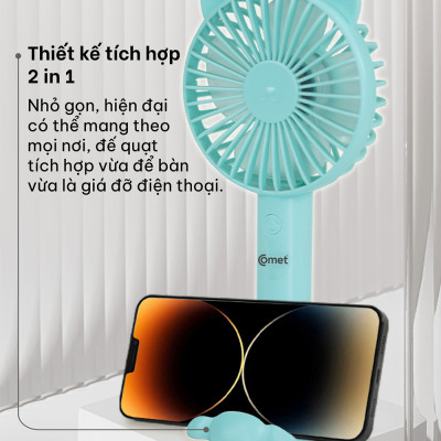 Quạt Sạc Để Bàn Comet Nhiều Chức Năng Bảo Hành 12 Tháng, Lỗi 1 Đổi 1 Trong 6 Tháng hàng chính hãng
