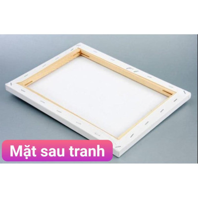 Tranh canvas hoa sơn dầu - tranh treo tường siêu đẹp - tranh canvas căng khung gỗ tràn viền - tặng kèm đinh 3 chân