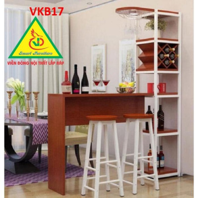 Quầy bar mini kết hợp tủ rượu VKB17 ( không kèm ghế) - Nội thất lắp ráp Viendong Adv Chọn gian hàng