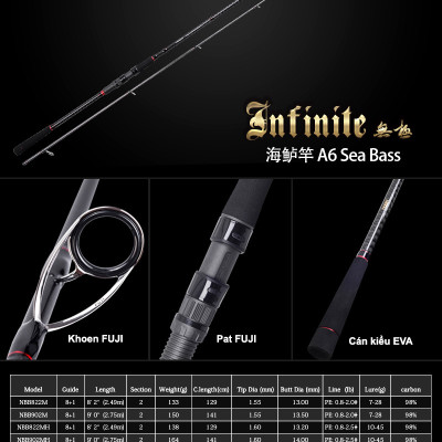  Cần Noeby A6 Infinitine Sea Bass