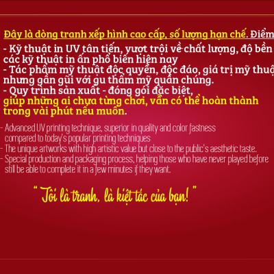Tranh ghép hình trong vài phút - Tranh xếp hình cao cấp tia sáng - Tranh ghép hình 475 mảnh -005- Mã đáo thành công