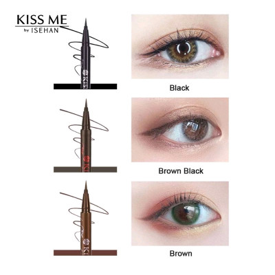 Bút Kẻ Mắt Nước Siêu Chống Trôi Màu Nâu Đen Kissme Heroine Make Smooth Liquid Eyeliner Super Keep