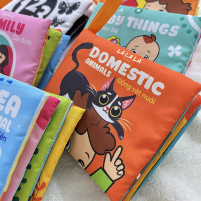Sách vải Lalala baby kích thích thị giác cho bé sơ sinh 0 đến 12 tháng