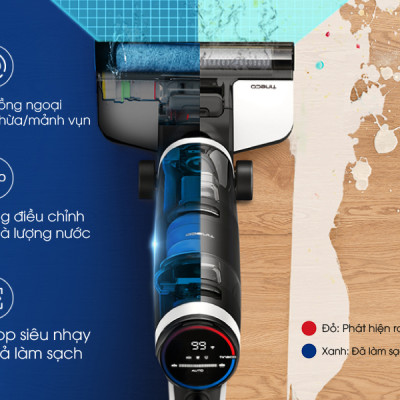 Máy hút bụi lau sàn làm sạch thông minh không dây Tineco Floor One S3 - Hàng chính hãng