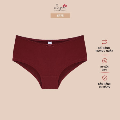 Quần Lót Nữ Cotton Nhập Khẩu Cạp Cao LUPERI LU3QL75 Dáng Hipster Mềm Mịn, Co Giãn, Không Lằn Mông, Kháng Khuẩn, Khử Mùi Tốt