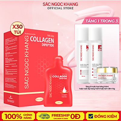 Nước uống đẹp da Collagen Dipeptide 30 túi Sắc Ngọc Khang hấp thụ nhanh và vượt trội giúp trẻ hóa làn da - săn chắc và sáng mịn