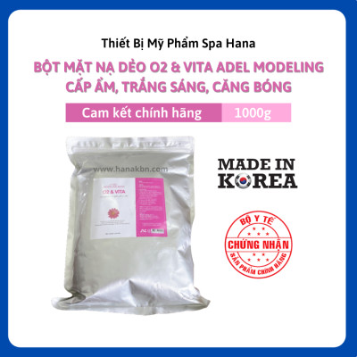 [KHUYẾN MÃI] Bột Mặt Nạ Dẻo O2 & Vitamin Cấp Ẩm Phục Hồi Trẻ Hóa ADEL Hàn Quốc 1kg