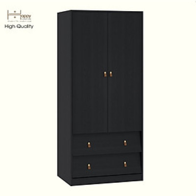HAPPY FURNITURE , Tủ quần áo 2 cửa mở 2 ngăn kéo - CALYN , TCM_253 , 80cm x 54cm x 180cm DxRxC