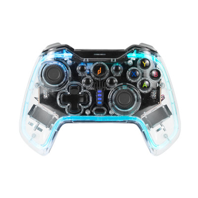 Gamepad Tay cầm chơi game Không Dây EDRA EGP7603 đèn Led - Trong suốt - Hàng Chính Hãng