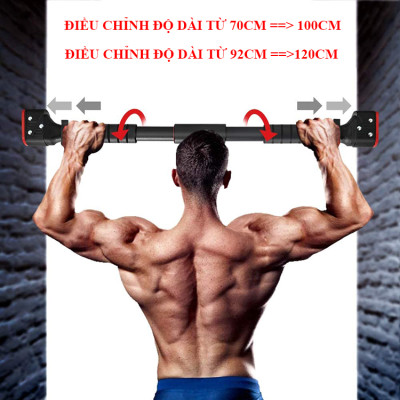 Xà Đơn Treo Tường Gắn Cửa 2021 KT 115cm-160cm Có Chốt Chống Xoay Chịu Lực 300kg Đại Nam Sport