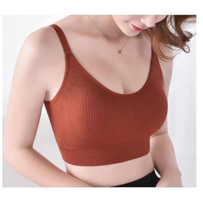 Áo Lót Nữ Bra Gân Tăm 1811 – Không Gọng, Co Giãn 4 Chiều, Có Mút Tháo Rời