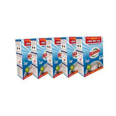 Combo 5 hộp 10 gói x100g bột tẩy lồng máy giặt Hando