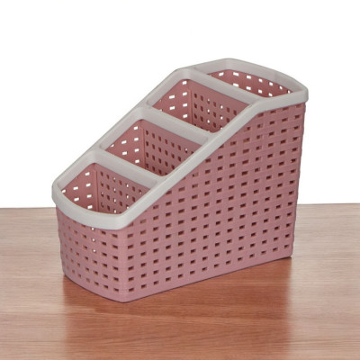 Khay nhựa tiện ích 4 ngăn, lục giác để bàn, đựng đồ, khay nhựa 4 ngăn, đựng bút, đồ dùng đa năng