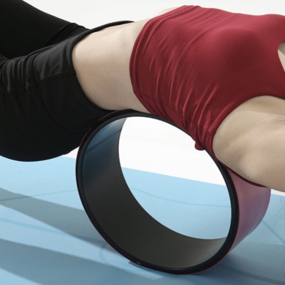 Vòng Tập Yoga PU Có In Hoa Văn ấn-tập  YOGA, Khung Nhựa ABS Bọc PU Cao Cấp, Chịu Lực Tốt, Kích Thước 33x13cm