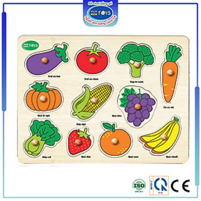 Đồ chơi gỗ Bé học rau củ quả | Winwintoys 60612 | Phân biệt màu sắc, rau củ quả | Đạt tiêu chuẩn CE và CR