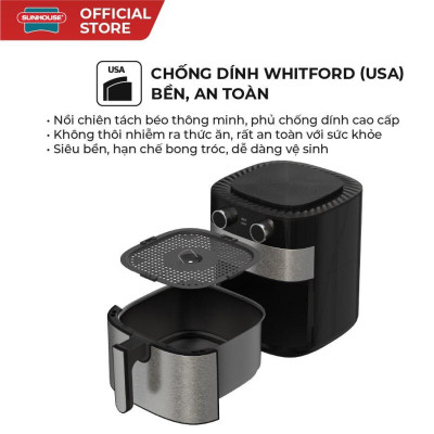Nồi chiên không dầu 6.0L SUNHOUSE SHD4026 - Hàng chính hãng