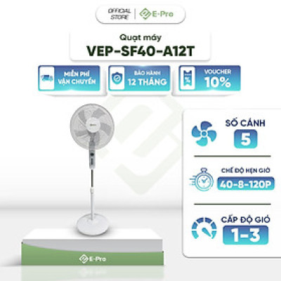 [Hàng chính hãng] Quạt đứng VEP-SF40-A12T - 3 chế độ gió linh hoạt