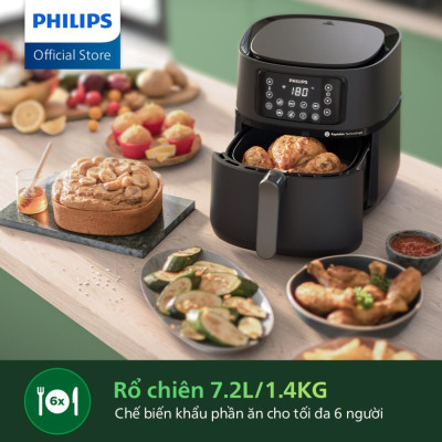 Nồi chiên không dầu Philips Hd9285/90, 7.2Lit - 2000w, Hàng Chính Hãng