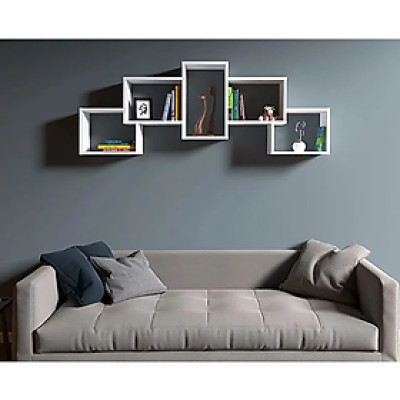 Kệ Treo Tường BOLD Chọn Màu Trắng/Đen Tundo CTKT204 KT 161,8cm x 60cm x 20cm