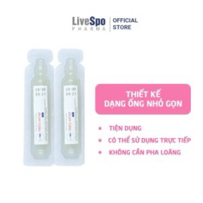 Men vi sinh cho Bé Táo Bón, Biếng Ăn, Rối Loạn Tiêu Hóa - LiveSpo PREGMOM 3 tỷ bào tử lợi khuẩn - Hộp 20 ống x 5ml