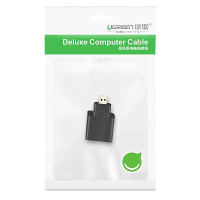 Ugreen UG2010620106TK Màu Đen Đầu chuyển đổi Micro HDMI sang HDMI - HÀNG CHÍNH HÃNG