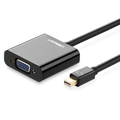 Ugreen UG10459MD113TK Màu Đen ABS Cáp chuyển đổi Mini DP sang VGA 1920x1080 60Ghz - HÀNG CHÍNH HÃNG