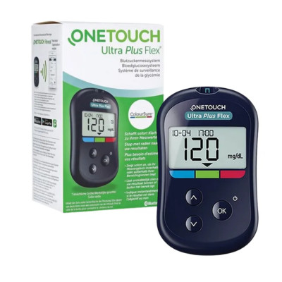 [Trọn Bộ] Máy Đo Đường Huyết OneTouch Ultra Plus Flex Kèm 25 Que Thử & 25 Kim Lấy Máu, BH Trọn Đời