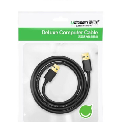 Ugreen UG10371US128TK 2M màu Đen Cáp 2 đầu USB 3.0 dương cao cấp - HÀNG CHÍNH HÃNG