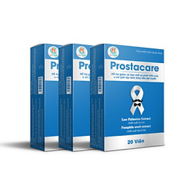 Prostacare | Giúp Làm Giảm U Xơ Tiền Liệt Tuyến ( Phì Đại Lành Tính Tuyến Tiền Liệt )Với Các Biểu Hiện : Tiểu Khó, Tia Nước Tiểu Yếu, Tiểu Nhiều Lần | 3 Hộp