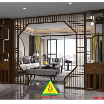 Vách ngăn bình phong , vách ngăn phòng khách nhà bếp 4VC06 - Nội thất lắp ráp Viễn Đông Adv