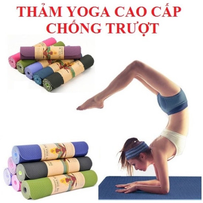 Thảm tập yoga cao cấp dày 2 lớp  ,thảm tập gym ,thiết kế dạng hạt nổi ,ma sát tốt ,độ bám cao tránh trơn trượt , sử dụng được trên mọi bề mặt dễ gấp gọn tiện mang theo mọi nơi