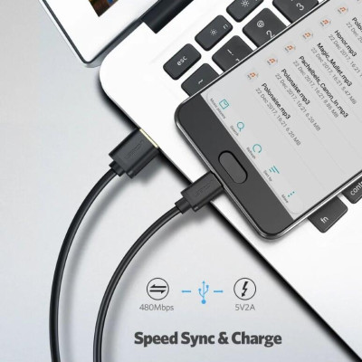 Ugreen UG30161US141TK 2M màu đen Dây USB 2.0 sang Type-C truyền dữ liệu và sạc - HÀNG CHÍNH HÃNG