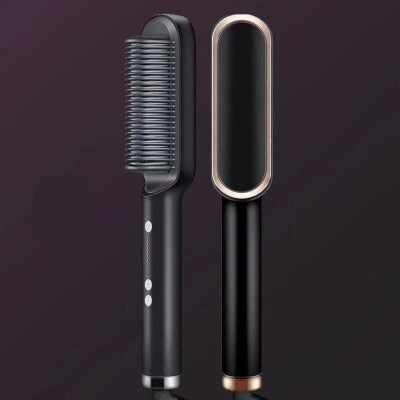 Lược Điện Chải Tóc, Công Suất 45W, Giúp Tóc Bồng Bềnh, Óng Mượt; Làm Xoăn, Duỗi Thẳng Dễ Dàng, Có Đèn Cảnh Báo Nhiệt Độ, Tăng Giảm Nhiệt Độ Dễ Dàng- Hàng Chính Hãng