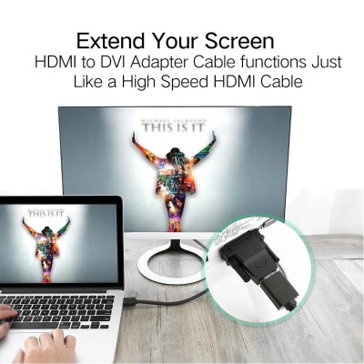 Ugreen UG2012420124TK Màu Đen Đầu chuyển đổi DVI 24 + 1 sang HDMI âm - HÀNG CHÍNH HÃNG