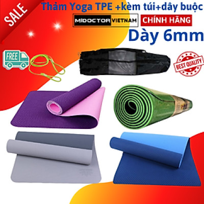 Thảm Tập Yoga Tập Gym Chống Trơn Trượt Dày 6mm-8mm Bộ Miếng Tập Yoga Thể Dục Tại Nhà Chính Hãng Amalife